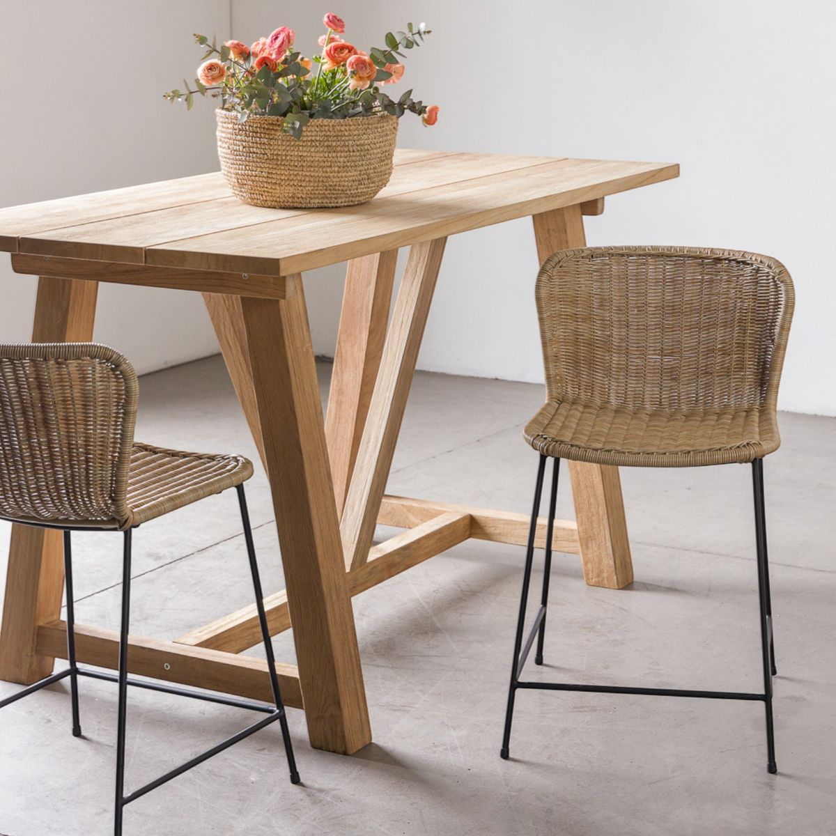 AMOBLE - Taburete Golfet Natural Bajo Amoblé