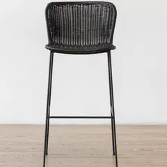 AMOBLE - Taburete Golfet Negro Alto Amoblé