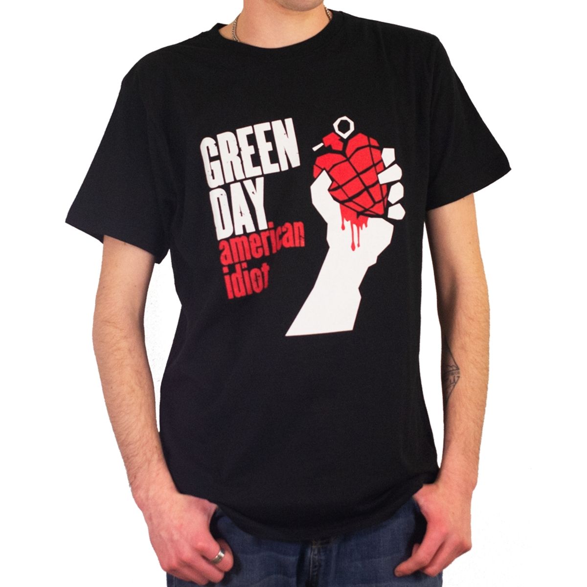 ROCK OFF OFFICIALLY LICENSED PRODUCTS - Polera original de Green Day con diseño de American Idiot