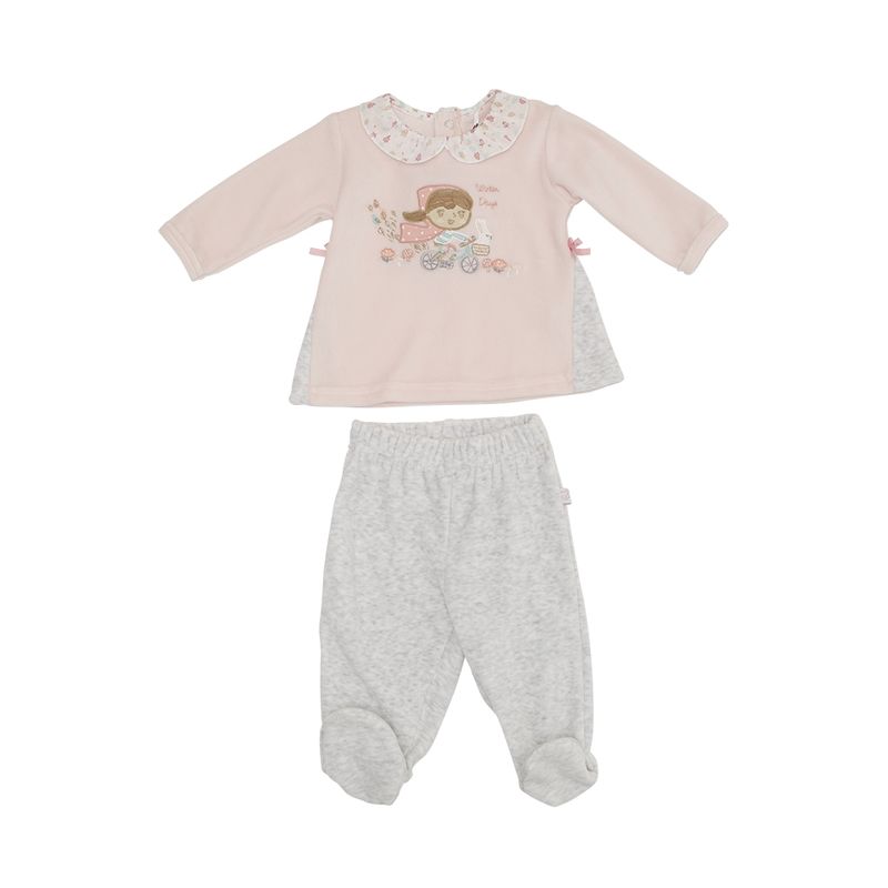PILLIN Conjunto Plush Bebé Niña Gris Claro Pillin PILLIN