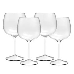 OU - Pack 4 Copas Gin Transparente 600 Ml - Turquesa