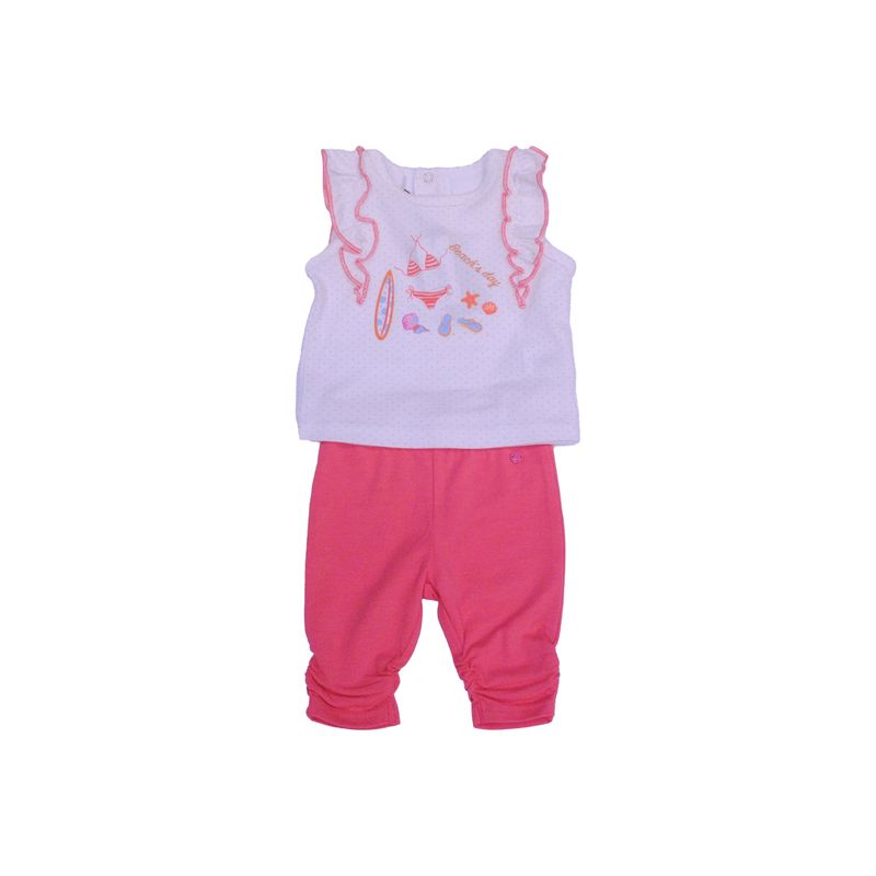 PILLIN - Conjunto Bebe Niña Blanco Pillin PILLIN