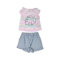 PILLIN - Conjunto Bebe Niña Blanco