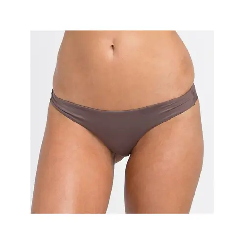 RVCA - BIKINI CALZÓN SOLID CHEEKY CAFÉ