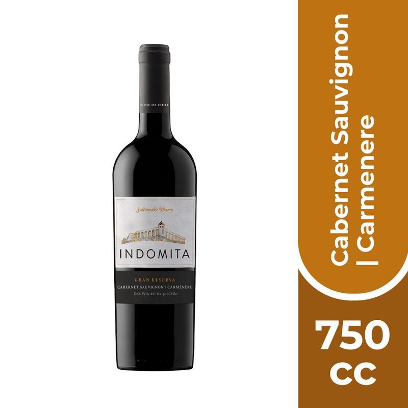 INDOMITA - Vino Indómita Gran Reserva Cabernet/Carmenére Botella 750cc INDOMITA