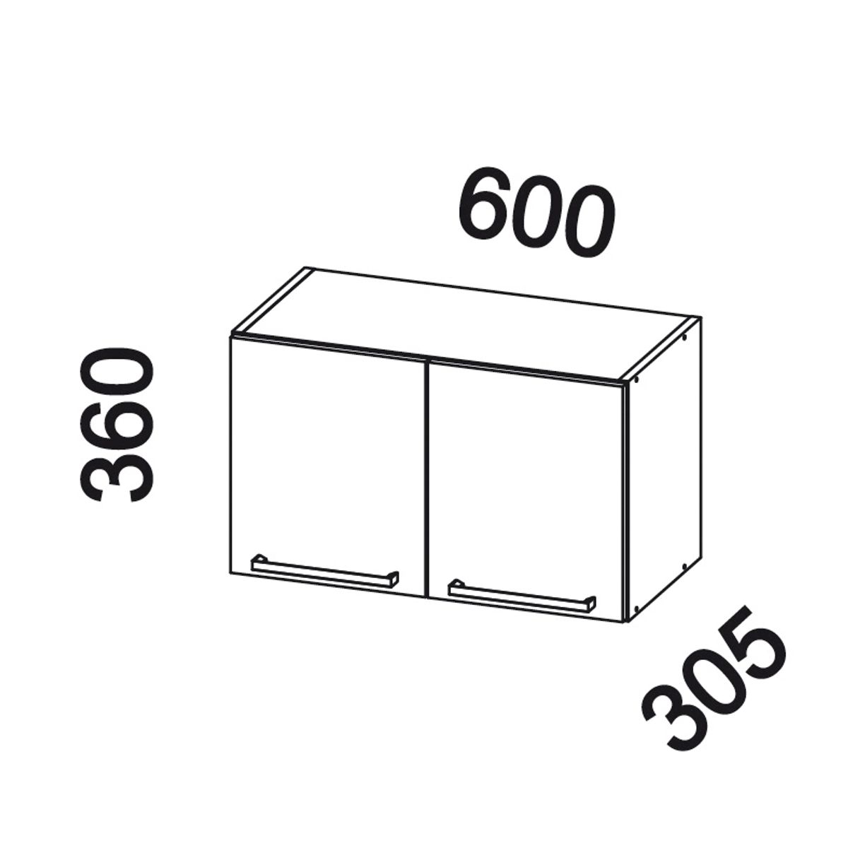ARROW - Mueble mural 60x36x30 cm grafito