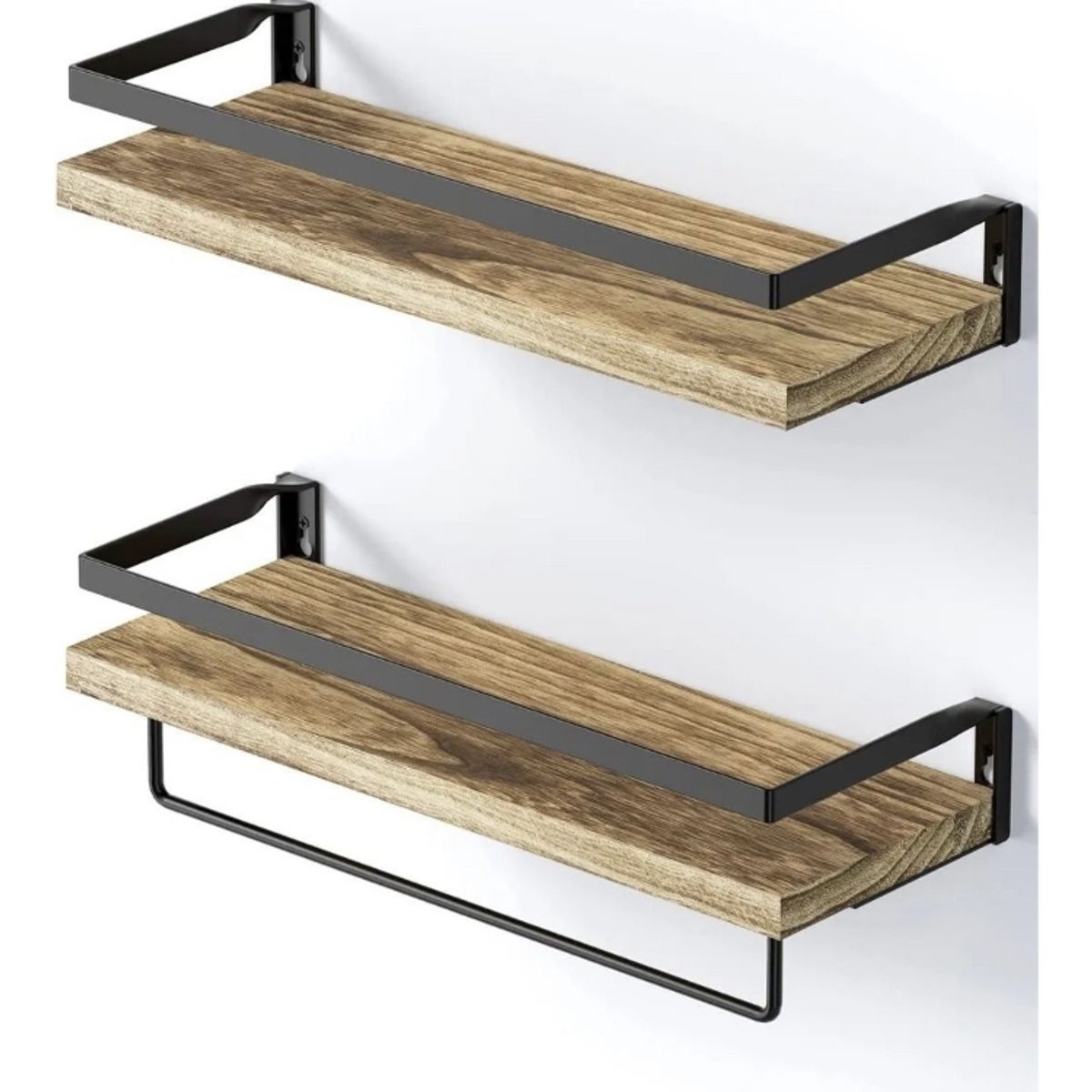 MERCADO CBF - Repisas  Minimalistas De Madera Modernas X2 Estantes