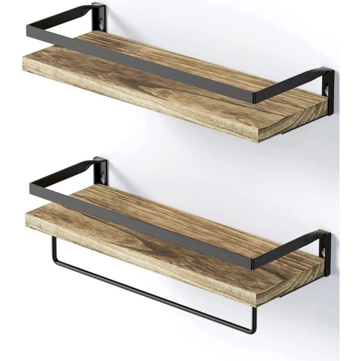 MERCADO CBF - Repisas  Minimalistas De Madera Modernas X2 Estantes