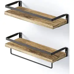 GENERICO - Repisas Minimalistas De Madera Modernas X2 Estantes