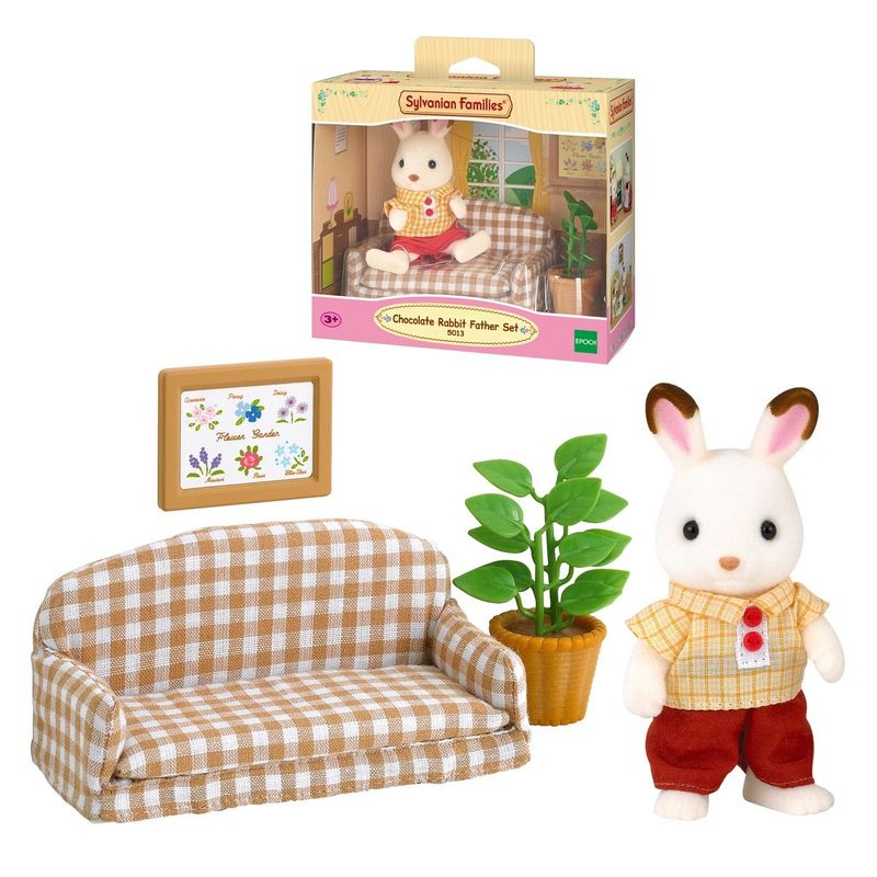 SYLVANIAN FAMILIES - Set De Sofa Frasier Conejo Chocolate - Sylvanian Families