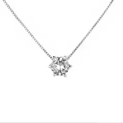JOYAS MYTOKE - Collar Punto Luz Plata 925 Circon 45 cm Mujer Linda