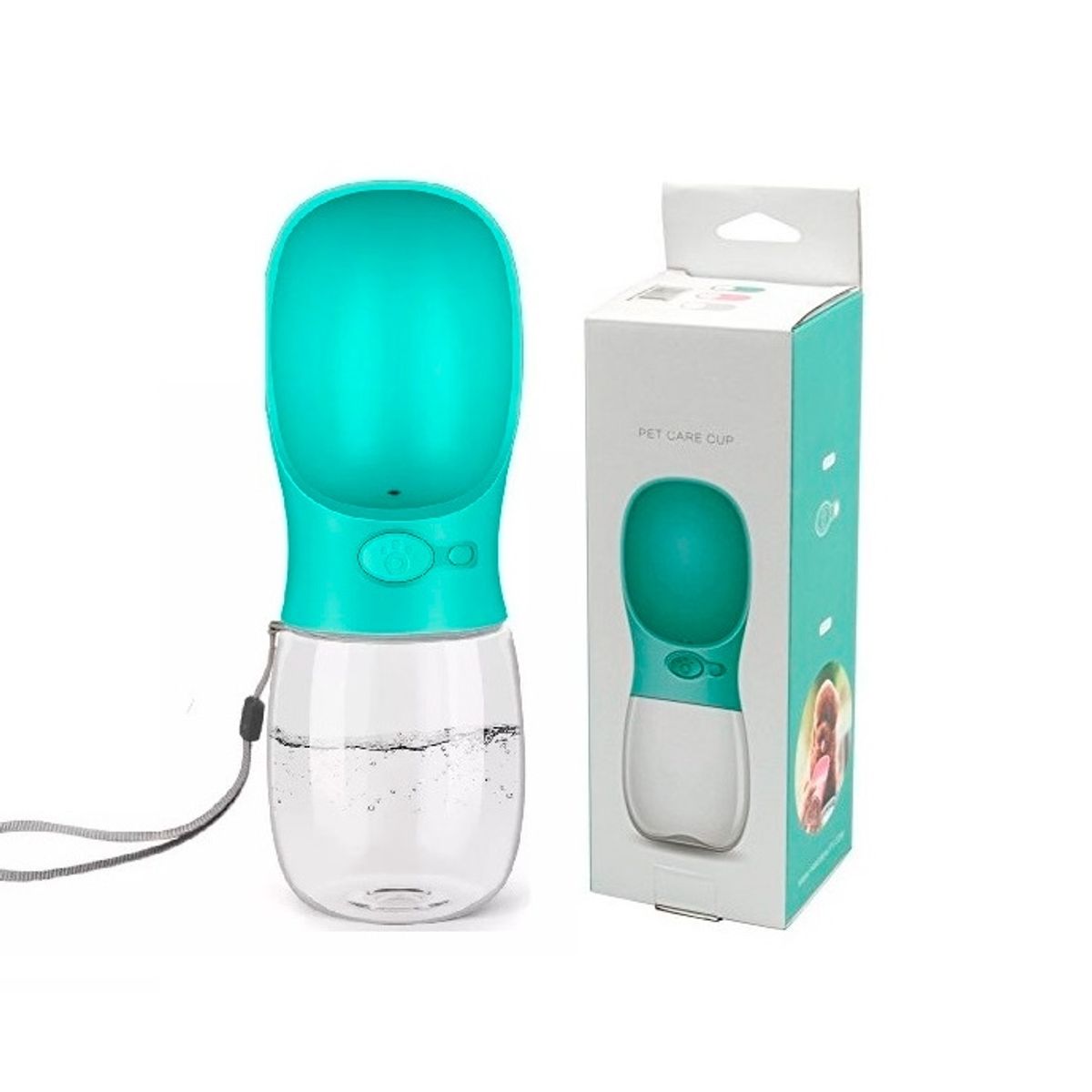 GENERICO - Botella De Agua Portátil Para Mascotas, Viajes Paseos 350 Ml