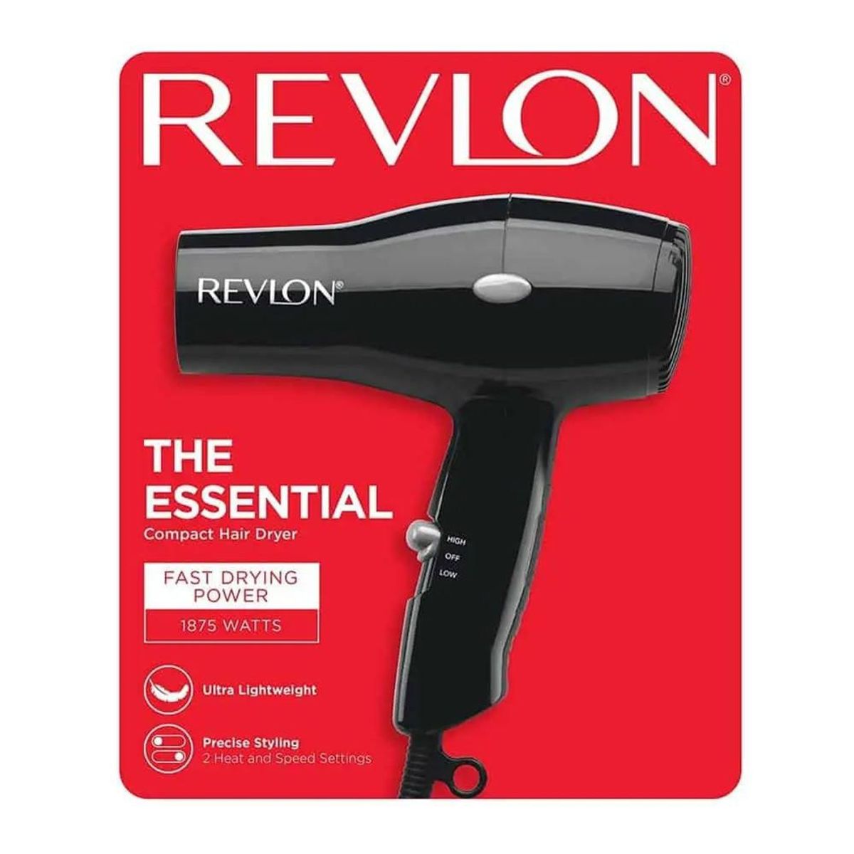REVLON - Secador De Pelo Compacta ionico Negro Revlon 1875 Watts REVLON