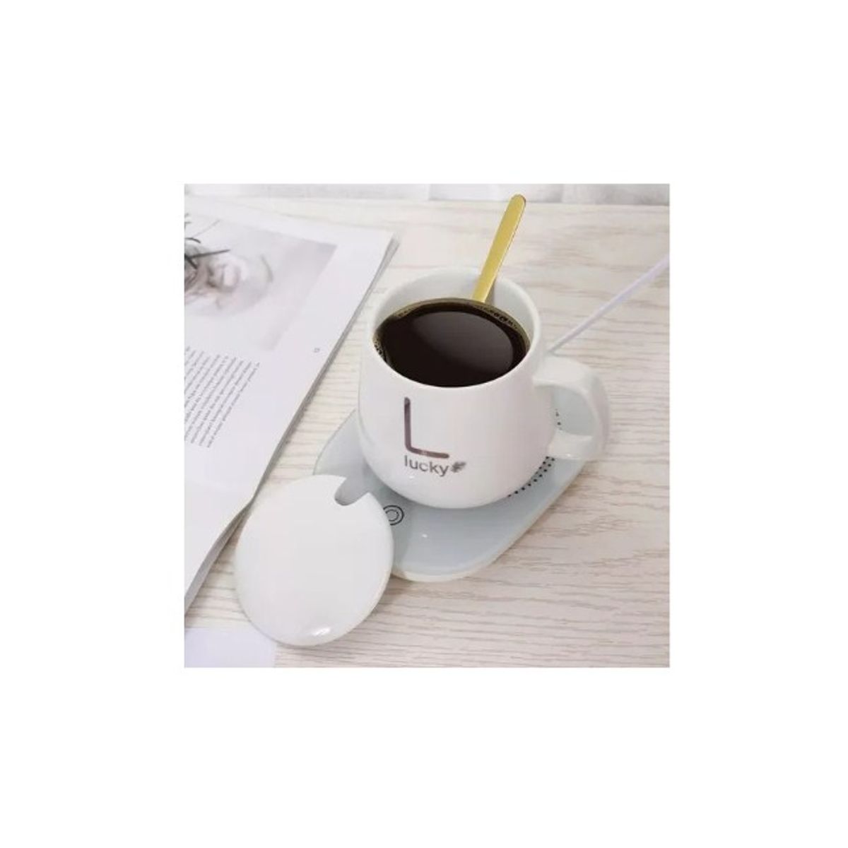 GENERICO - Taza Calentador Eléctrico Para Bebidas calientes Blanca