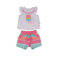 PILLIN - Conjunto Bebe Niña Blanco