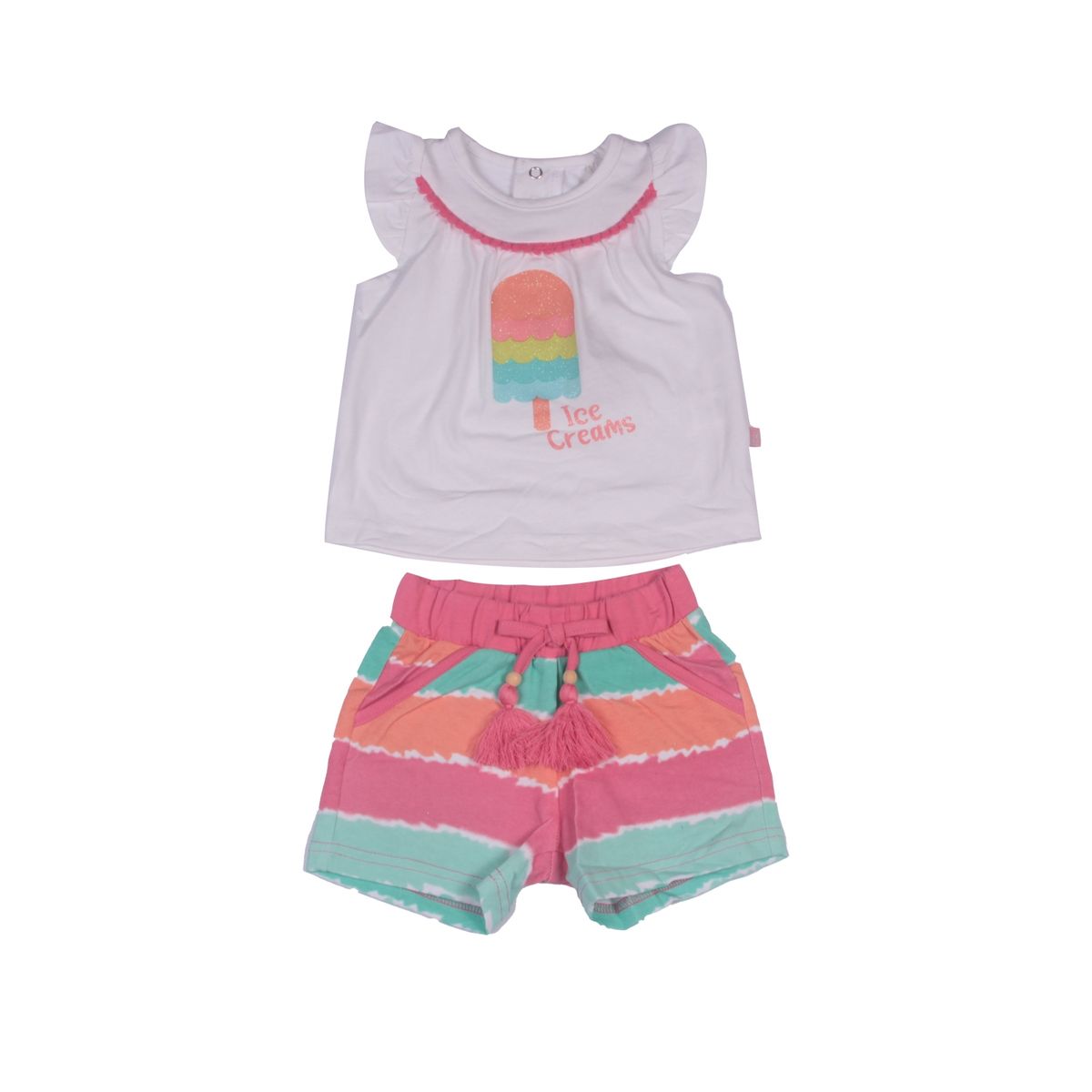 PILLIN - Conjunto Bebe Niña Blanco Pillin PILLIN