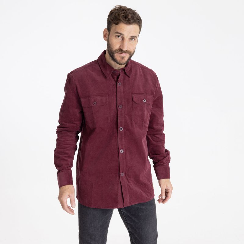 BURTON - Camisa M/L Brighton Corded Ii Burdeo Hombre BURTON