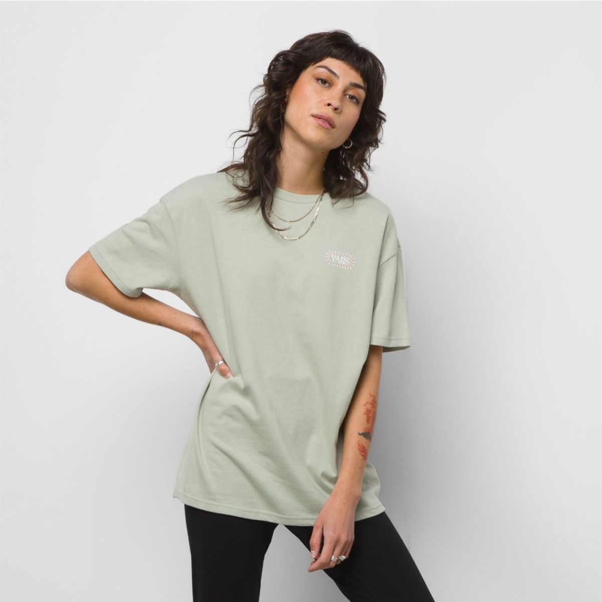 VANS - Polera Manga Corta Ronzalez Verde Mujer VANS