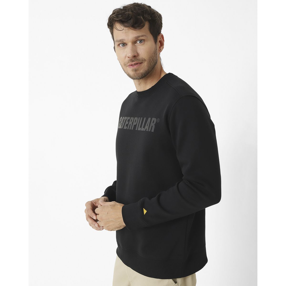 CAT - Polerón Caterpillar Logo Cre Negro Unisex CAT