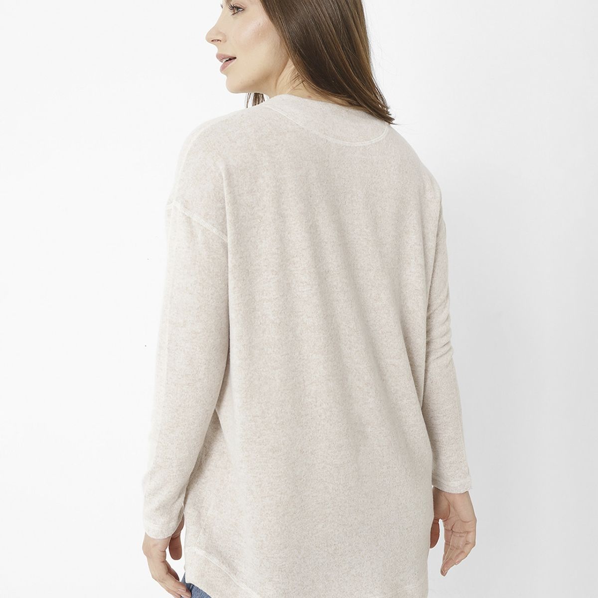 CAT - Sweater Weekender Hacci Open Blanco Mujer CAT