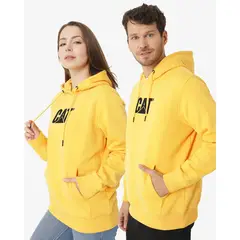 CAT - Polerón Fleece Logo Pull Amarillo Unisex