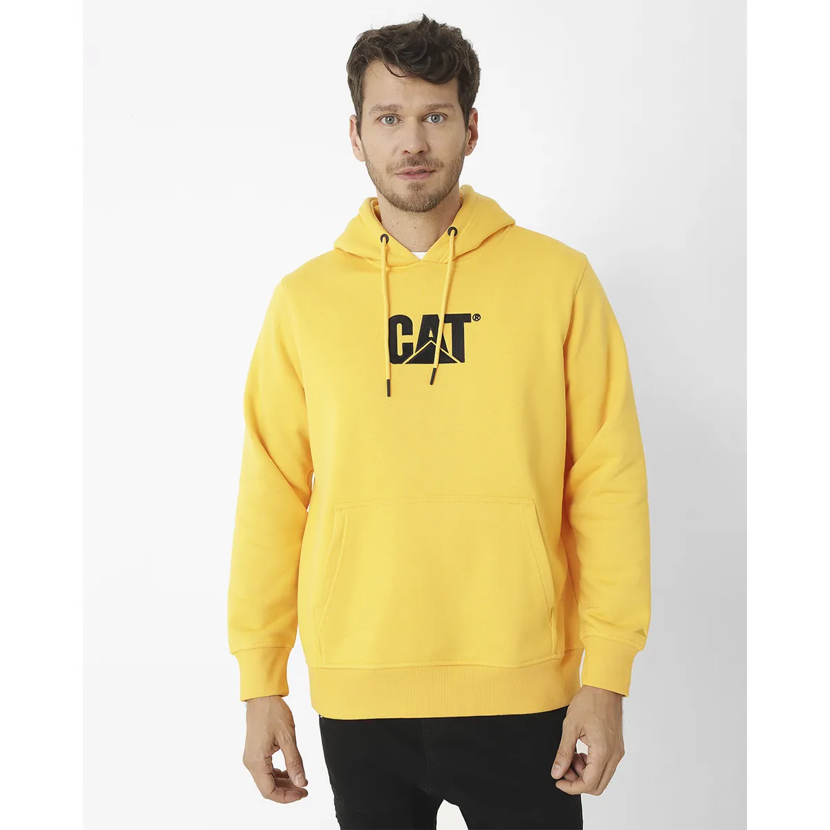 CAT - Polerón Fleece Logo Pull Amarillo Unisex CAT