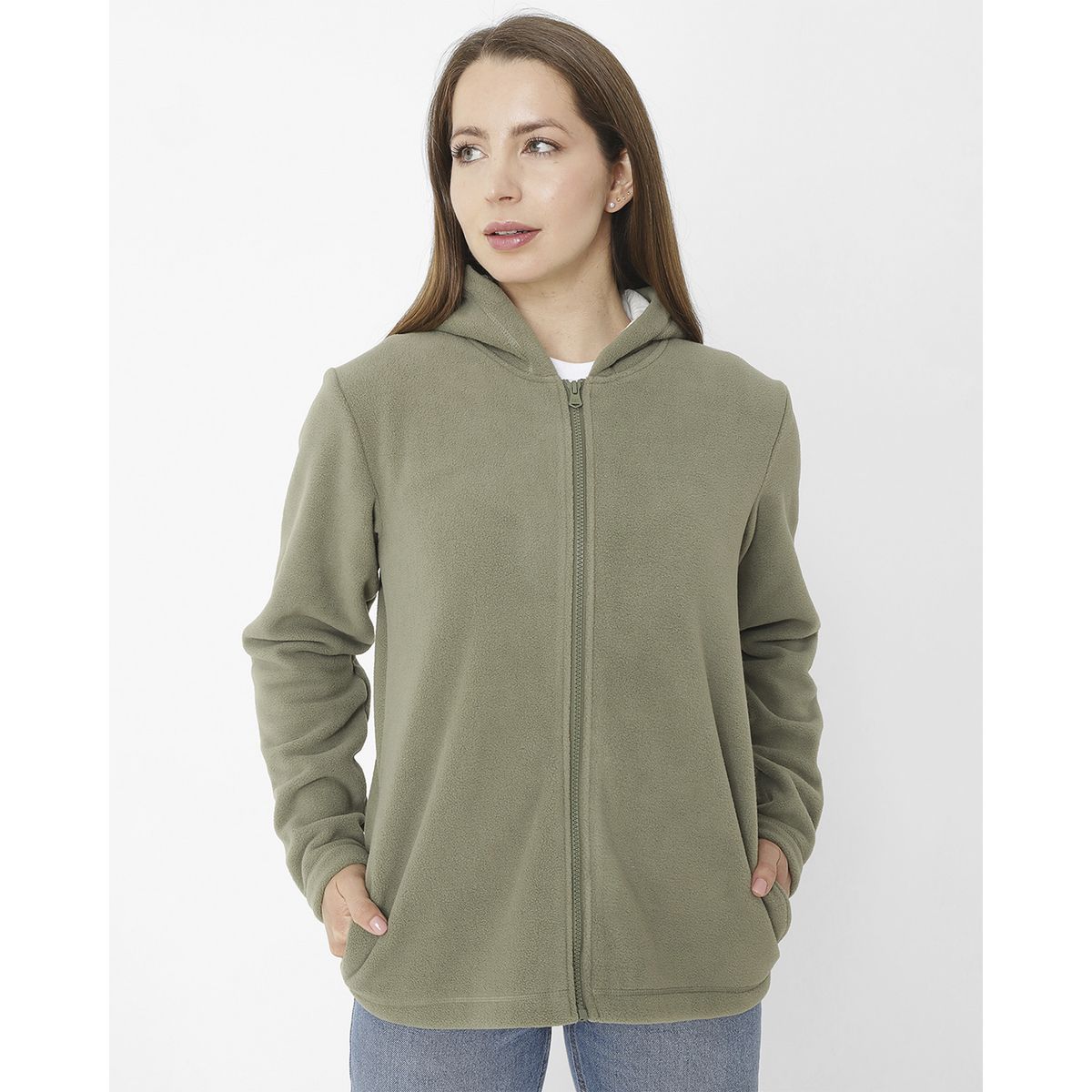 CAT - Polar W Full Zip Polar Fle Gris Mujer CAT