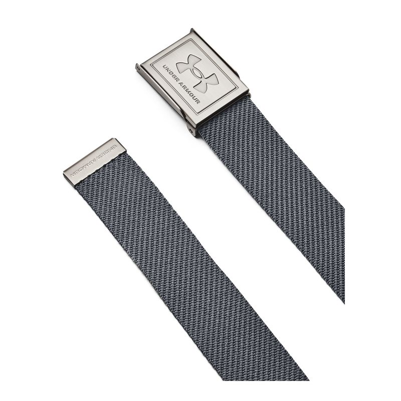 UNDER ARMOUR - Cinturón Golf Ms Webbing Belt-Blk Gris Hombre UNDER ARMOUR