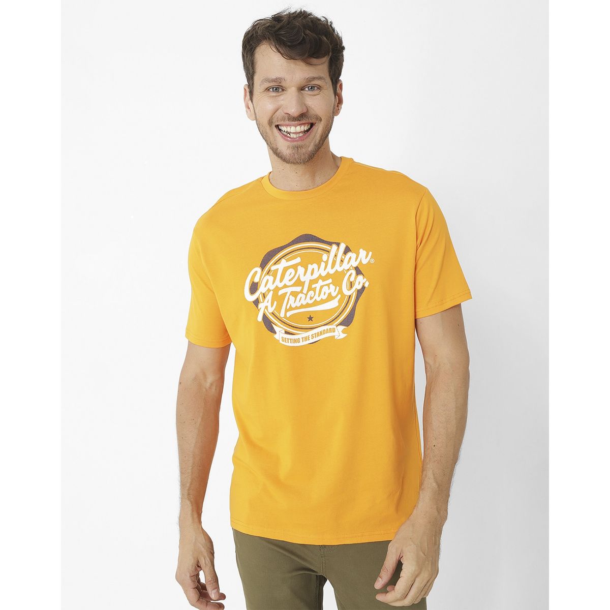 CAT - Polera M/C The Road Ahead Graph Naranja Hombre CAT