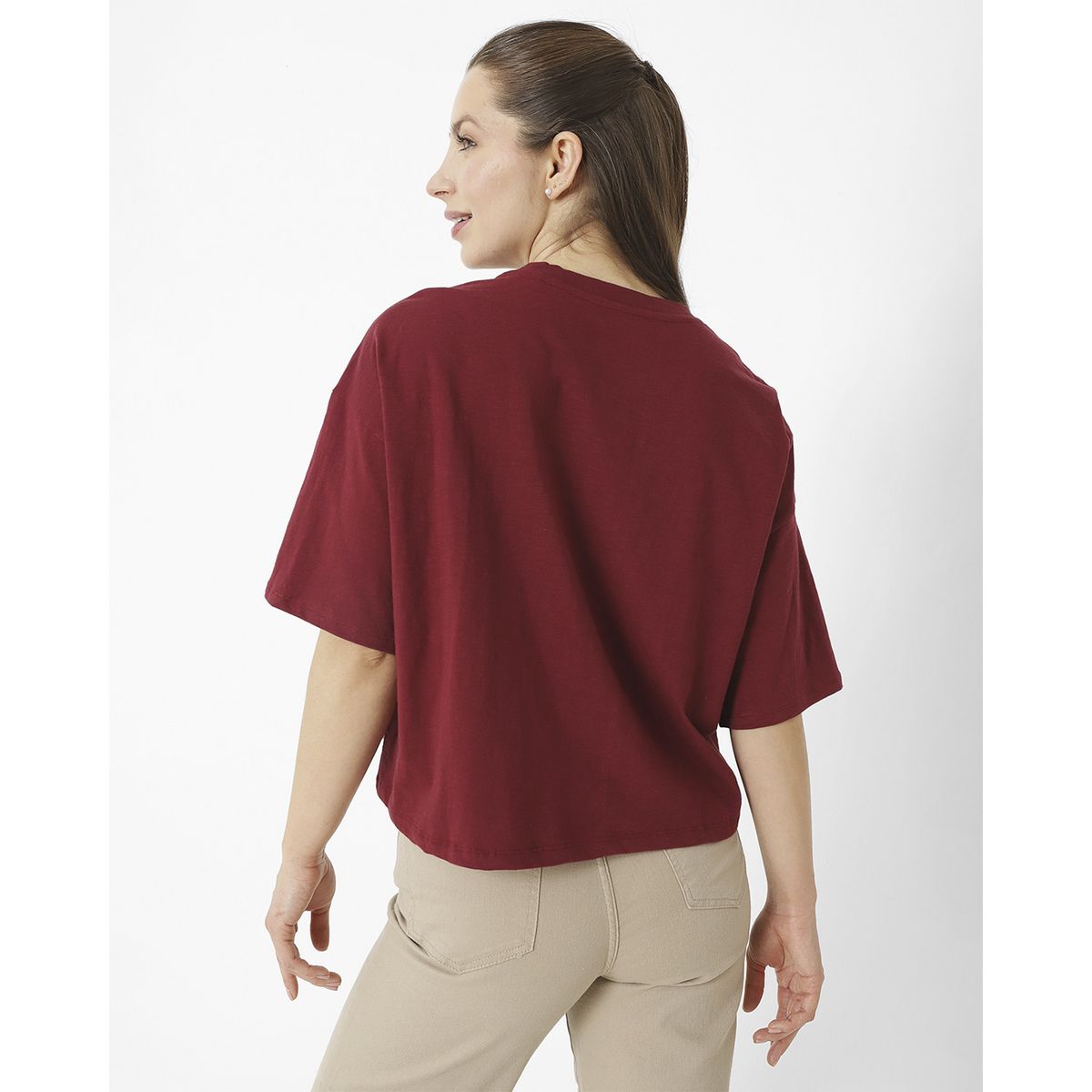 CAT - Polera M/C Weekender Graphic Sc Burdeo Mujer CAT