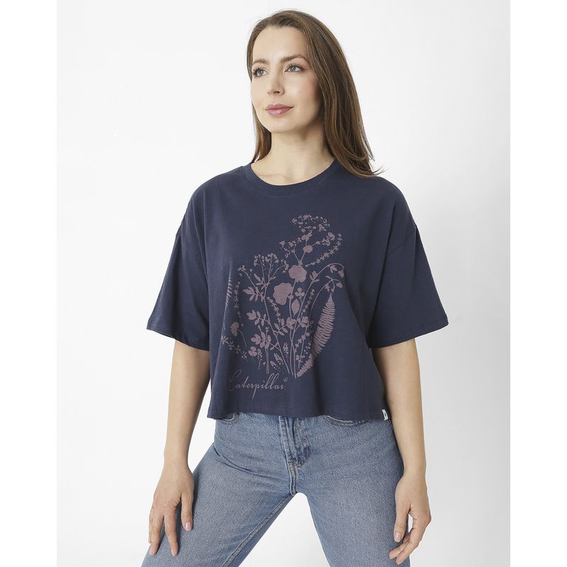 CAT - Polera M/C Weekender Graphic Sc Azul Mujer CAT