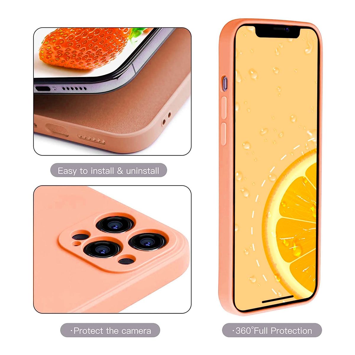 GENERICO - Carcasa para iPhone 13 Pro Max Silicona Antideslizante Suave