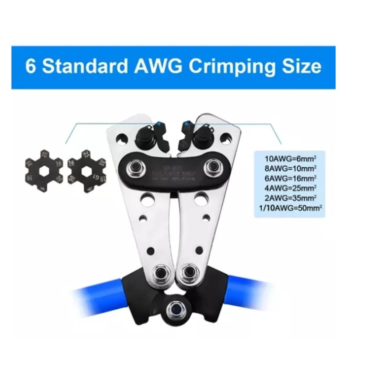 ESHOPANGIE - Alicate Herramienta Crimpado 6 / 10 / 16 / 25 / 35 / 50mm  Terminales
