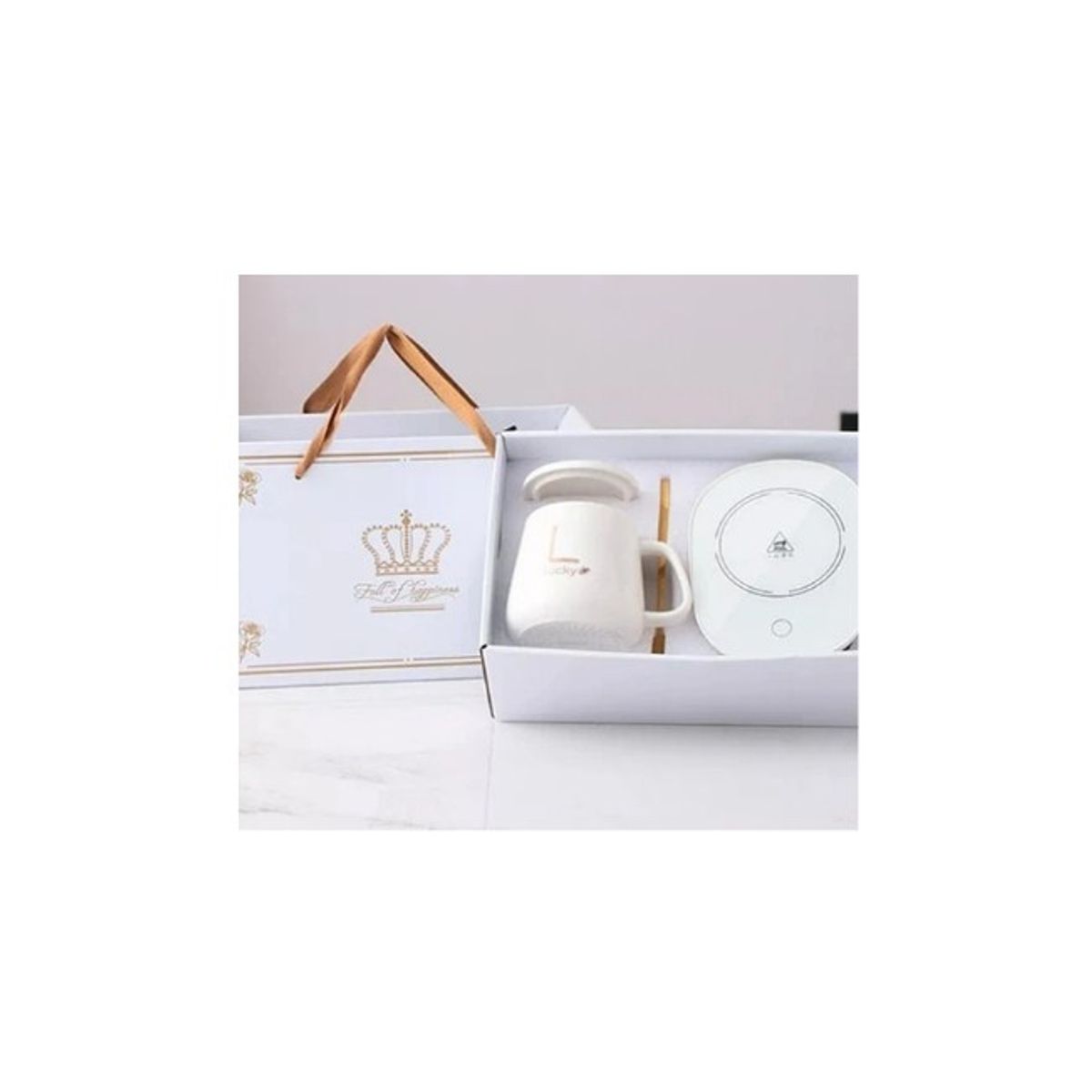 GENERICO - Pack 2 Taza Calentador Eléctrico Para Bebidas calientes Blanca