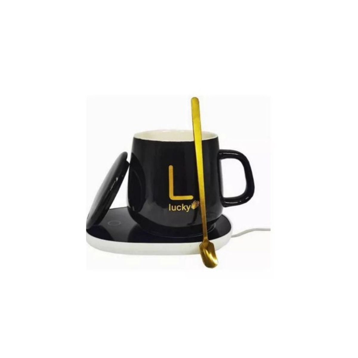 GENERICO - Pack 2 Taza Calentador Eléctrico Para Bebidas calientes Negra