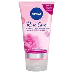 NIVEA - ROSE CARE GEL MICELAR LIMPIADOR FACIAL CON AGUA DE ROSAS ORGANICA 150ML