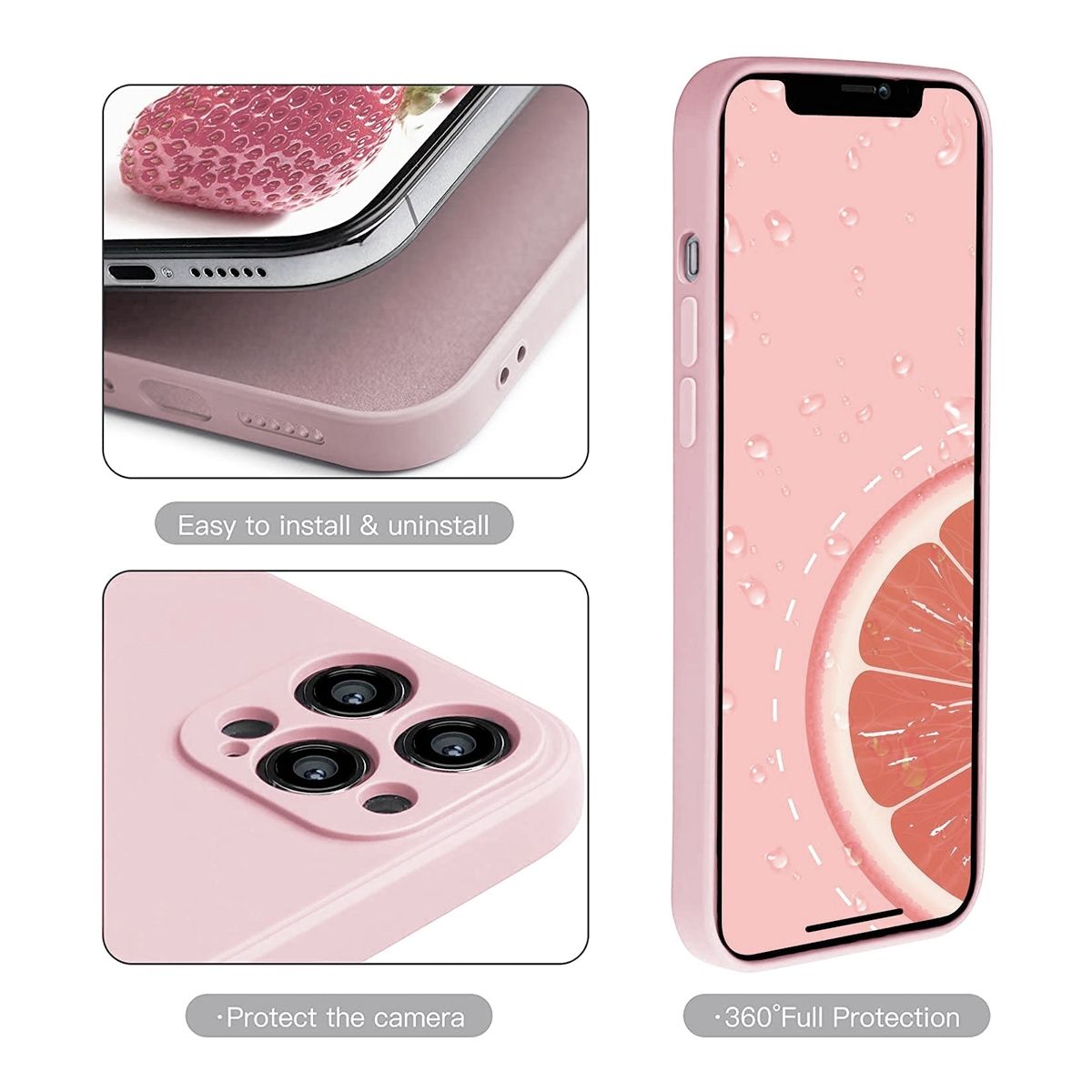GENERICO - Carcasa para iPhone 13 Pro Max Silicona Antideslizante Suave