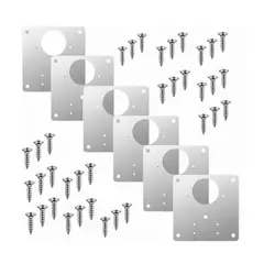 GENERICO - Set 6 Pcs Placa De Reparacion Bisagra Mueble y Puerta