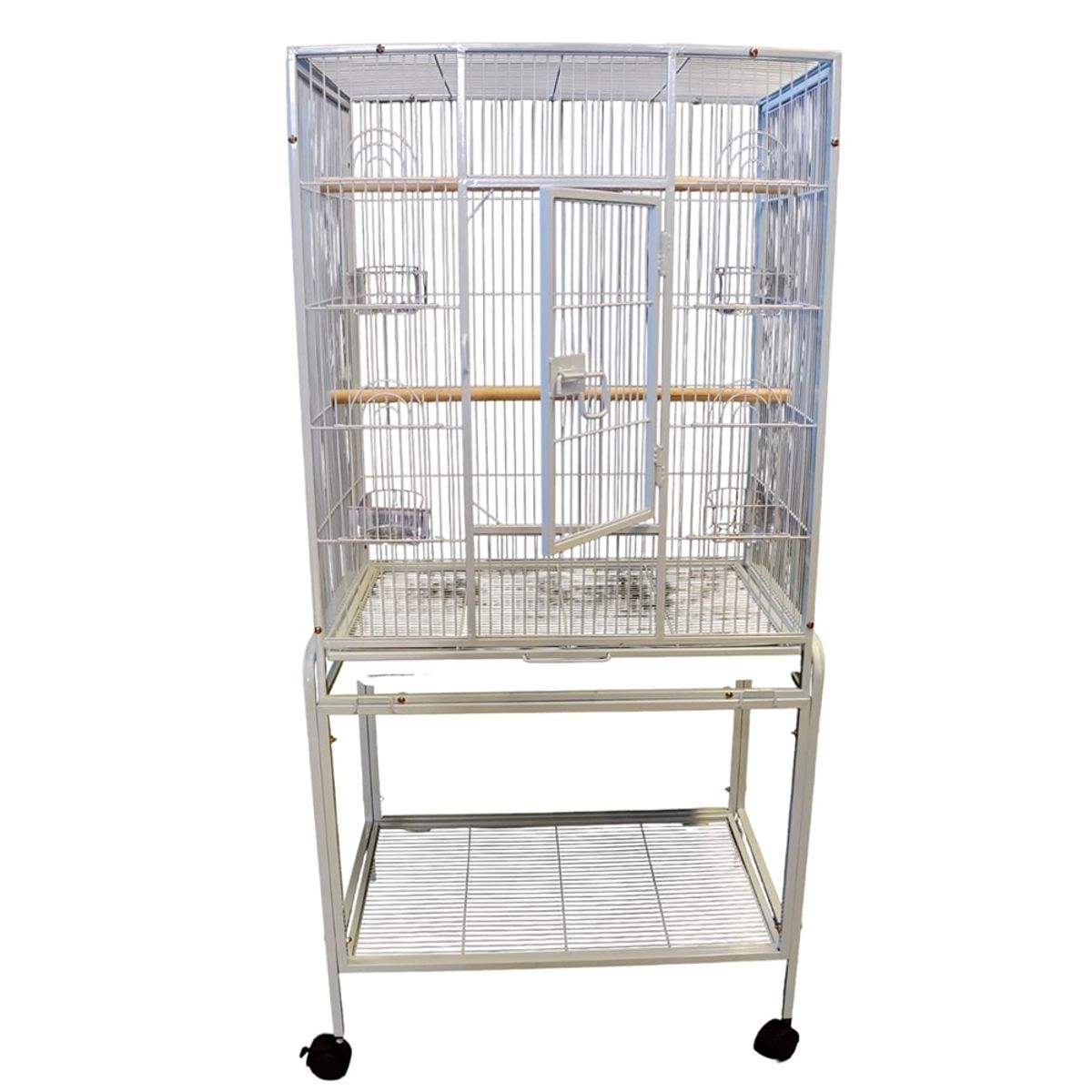 GENERICO - Jaula para Aves blanca de 4 accesos Pet Pioneer 136 cm