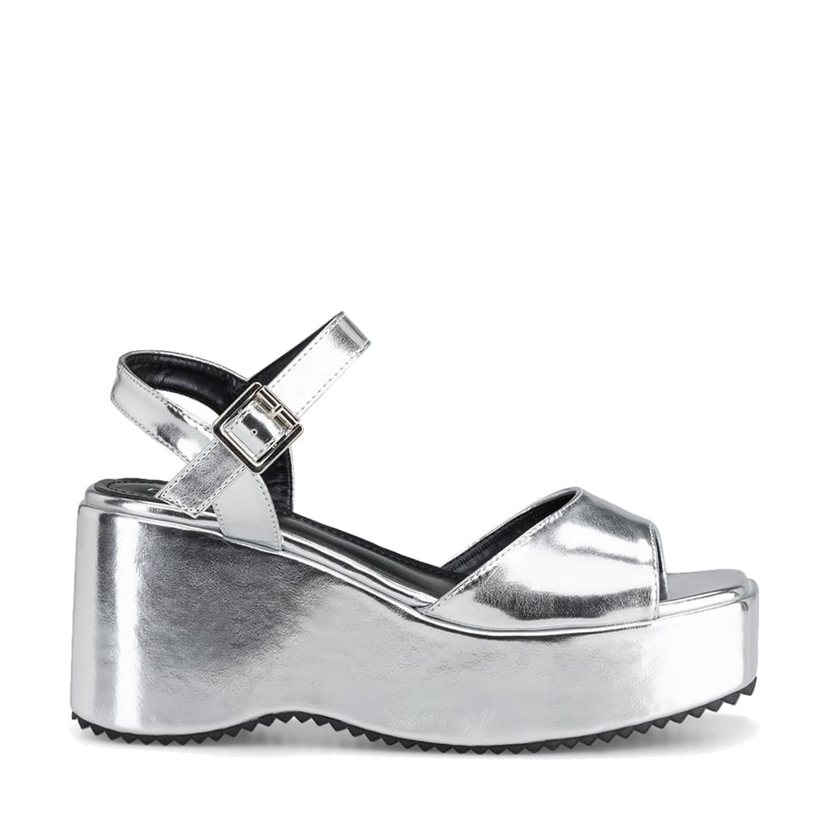 WEIDE - Sandalia Plataforma Plateado Casual LT105 Weide