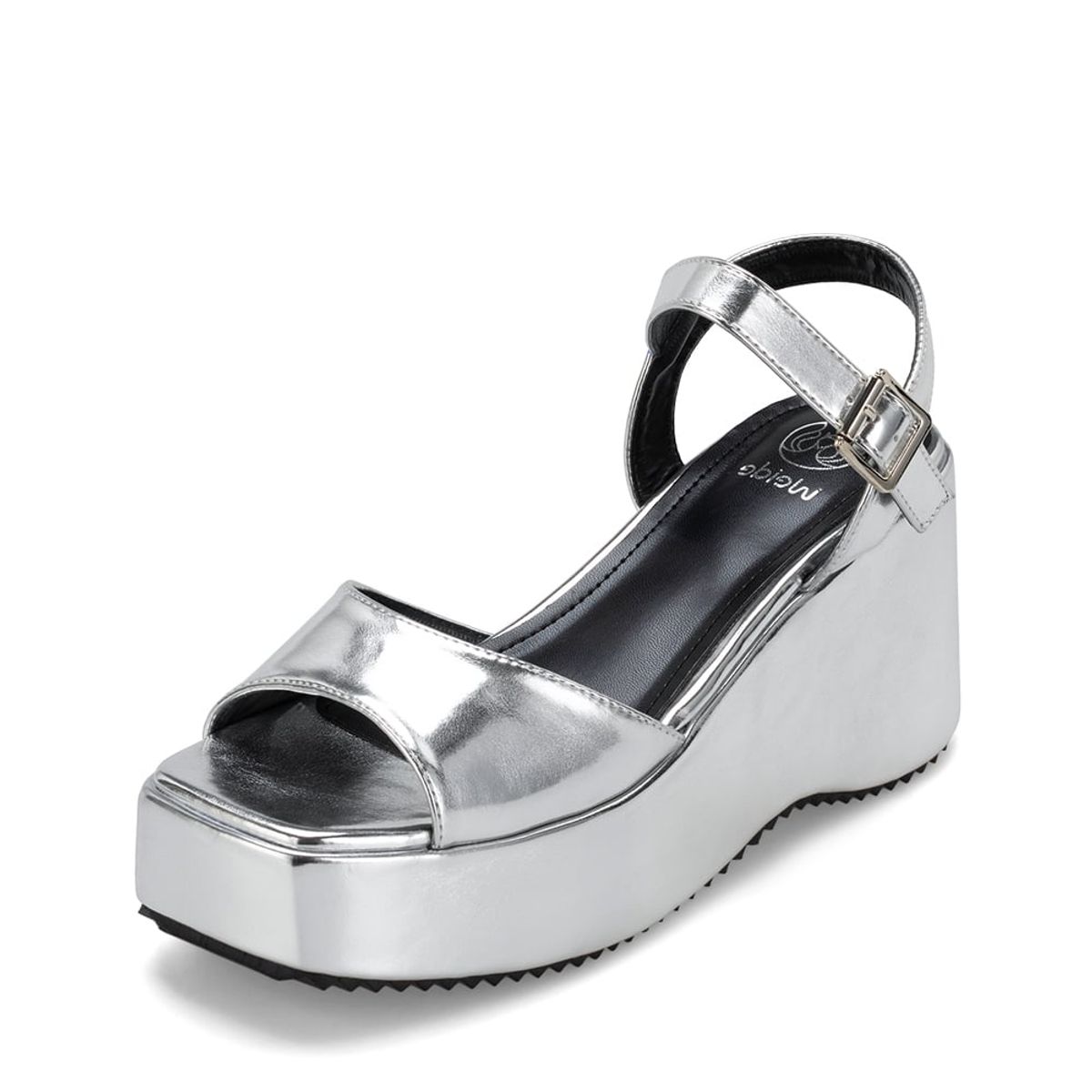 WEIDE - Sandalia Plataforma Plateado Casual LT105 Weide