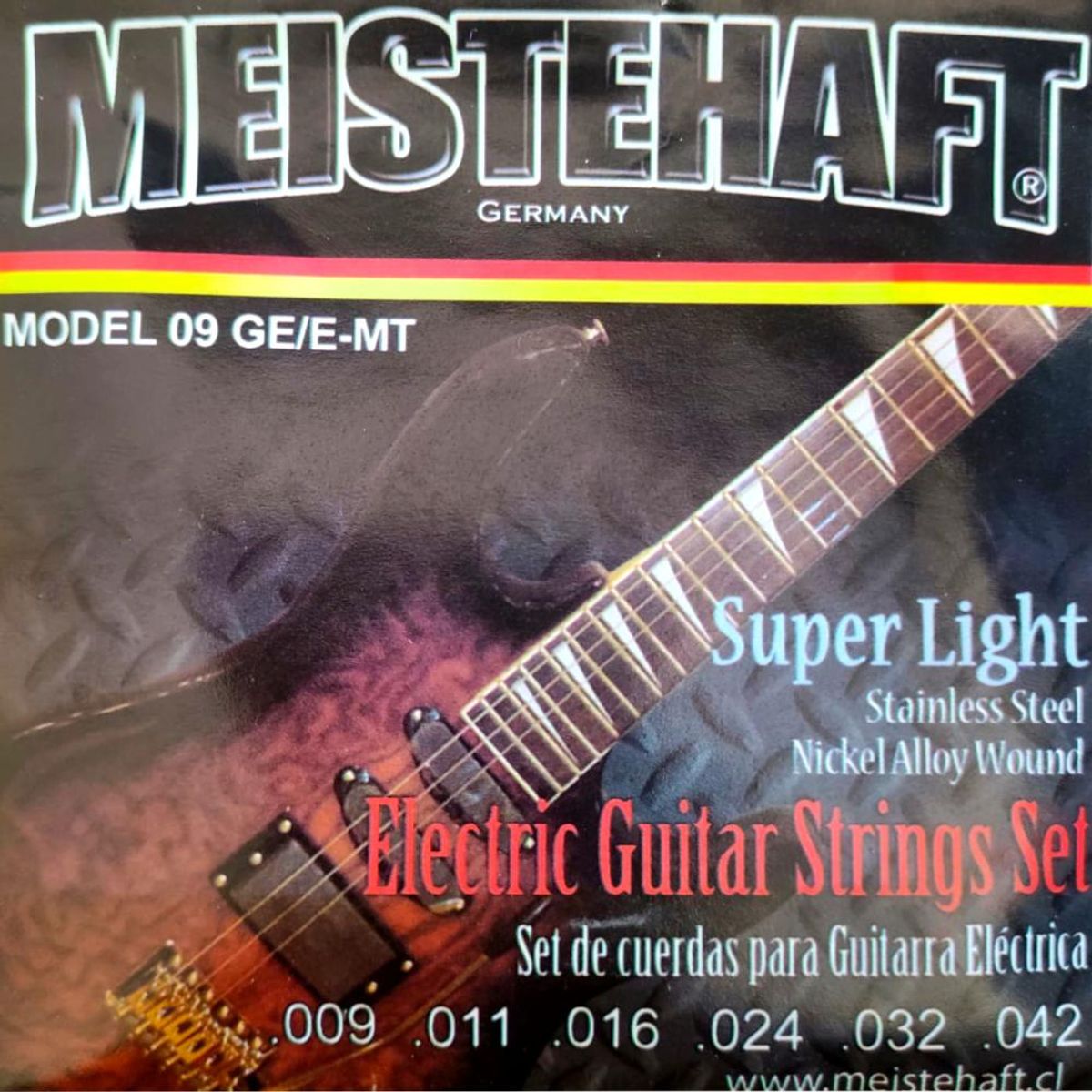 MEISTEHAFT - Cuerdas para guitarra electrica Meistehaft 09 GE/E-MT - Gris