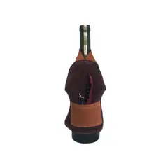GENERICO - Cubre botella de cuero con sacacorcho BRASAS CUEROS