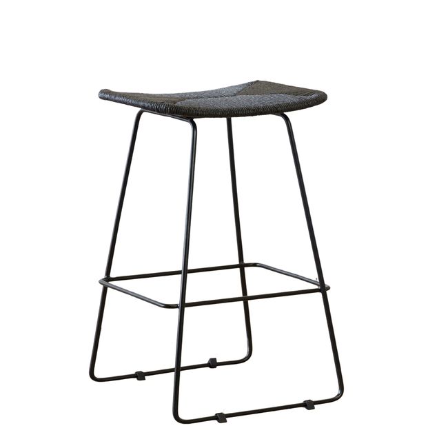 AMOBLE - Taburete Mattin Alto Negro Amoblé