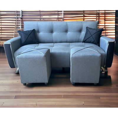 Imagen 2 del producto SOFA KAMI DE 3 CUERPOS CON PUFF Y COJINES
