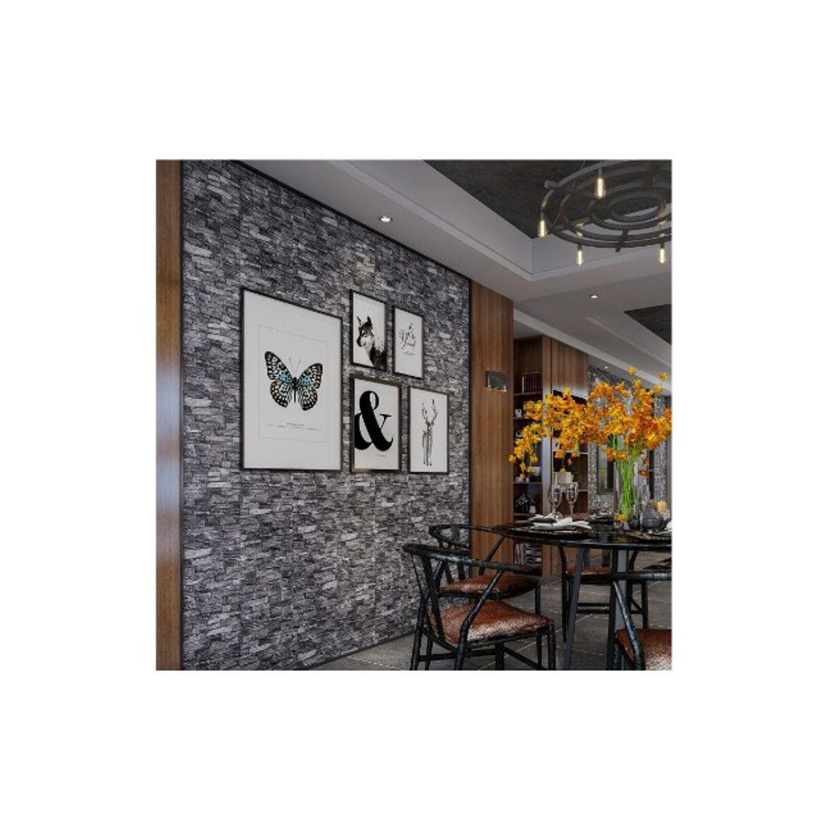 GENERICO - PACK DE 20 Laminas 3D Panel Autoadhesivas 70x77 Pared Ladrillo Gris