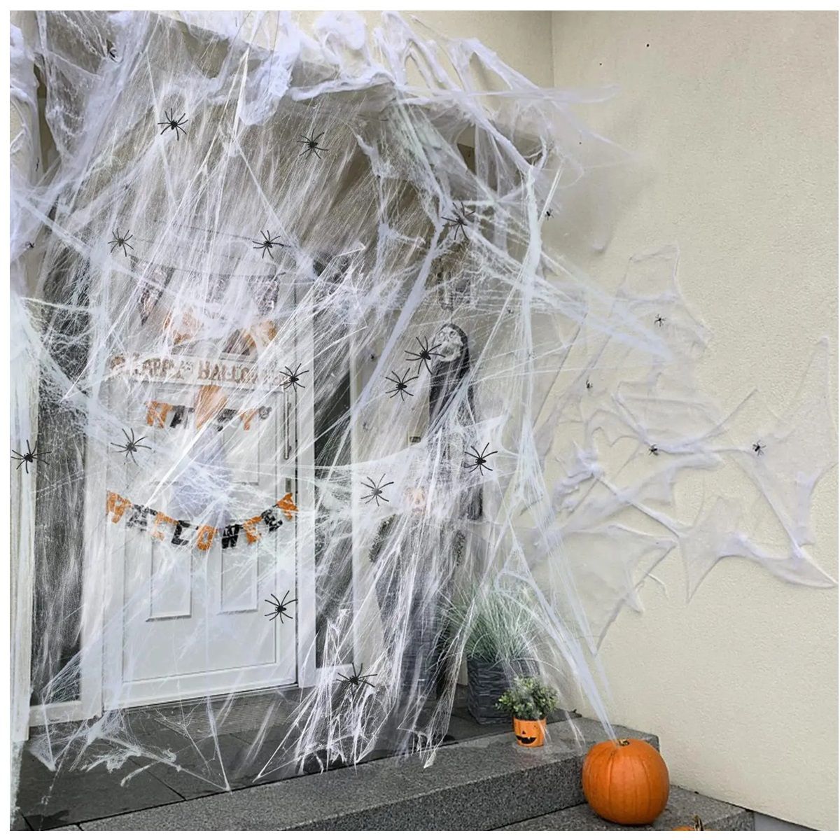 GENERICO - Pack 2 Araña Decorativa Fiesta Halloween Colores