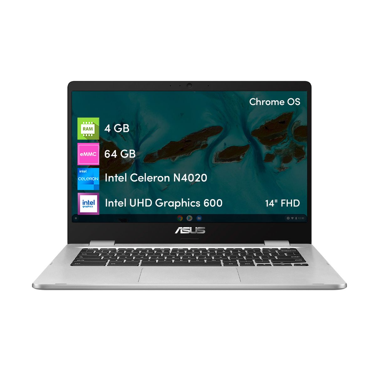 ASUS - Notebook Chromebook Asus Celeron 4GB 64GB Chrome Os 14 FHD