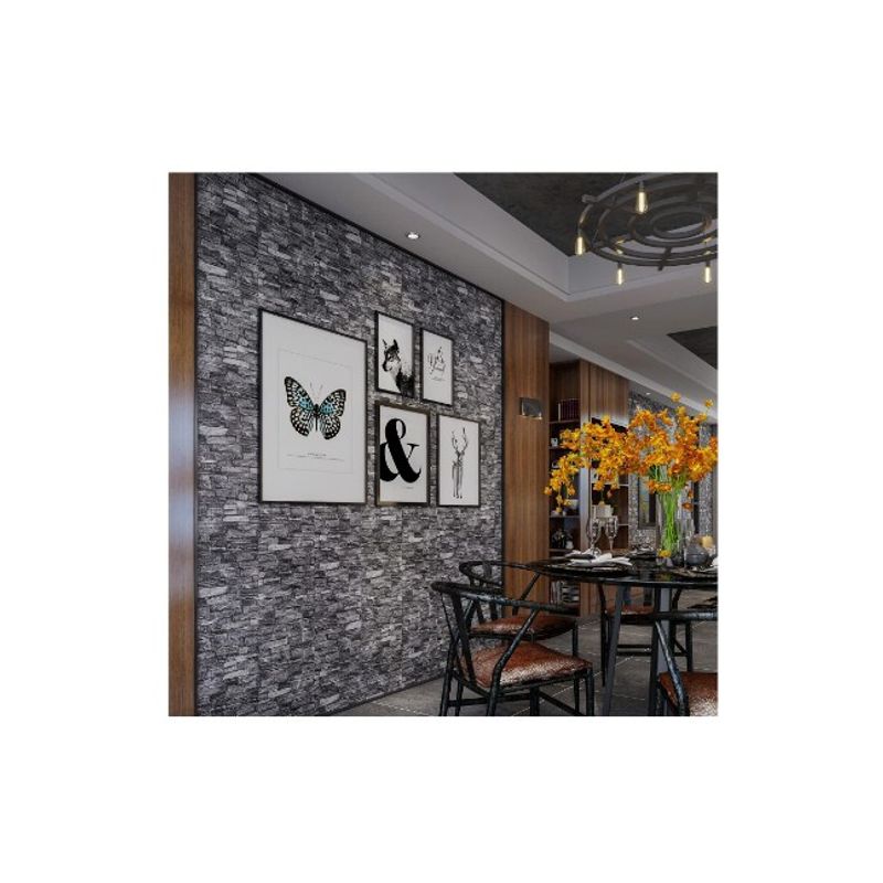 GENERICO - Lamina 3D Panel Autoadhesivas 70x77 Pared Ladrillo Gris