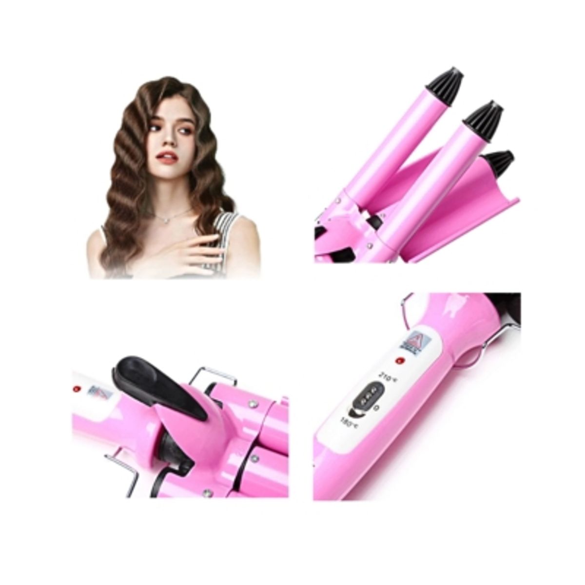 GENERICO - Rizador Ondulador Triple Tubo Pelo Rulos